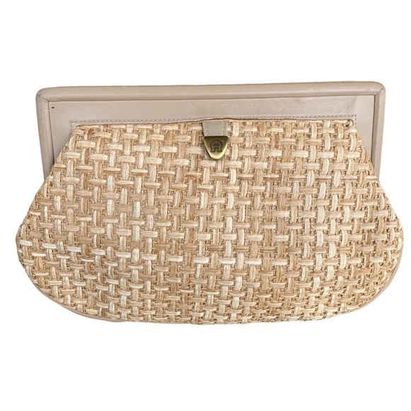 Etienne Aigner Handbags - Vintage Etienne Aigner Straw Woven Rattan Shoulder Handbag Purse